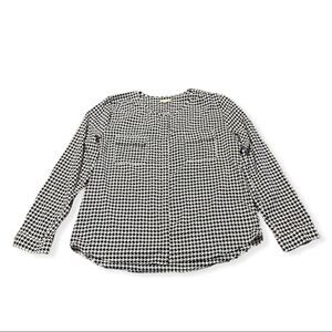 Gap Women’s Geometric Blouse Button Down Top Size Large